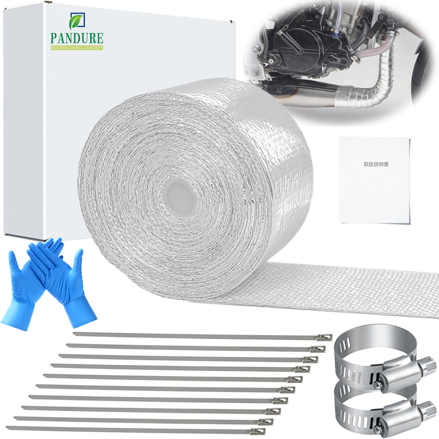 Amazon | 耐熱布 サーモ バンテージ 高品質グラスファイバー 玄武岩